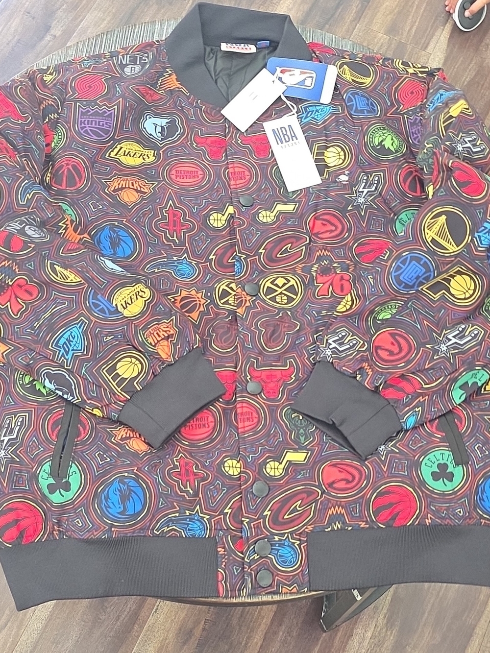 Staple Multicolor NBA Team Logo Bomber Jacket